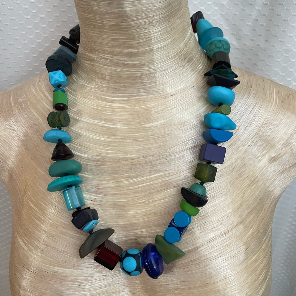 🔴 Sobral resin Indiana Jones handmade in Brazil 24” necklace $185 on Etsy